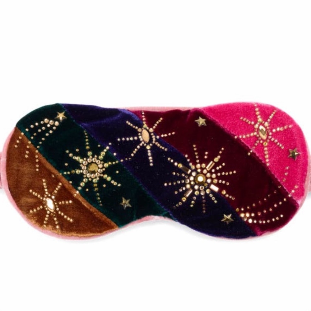 ♦️Kurt Geiger embellished star studded beautiful sleep eye mask jewel velvet